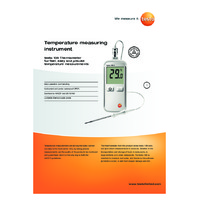 Testo 108-2 Thermometer - Datasheet