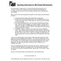TPI 395 Handheld Refractometer - User Manual