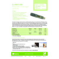 FilesThruTheAir EL-USB-1-LCD Temperature Datalogger - Datasheet