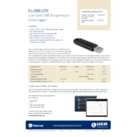 FilesThruTheAir EL-USB-LITE Temperature Datalogger - Datasheet