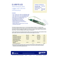 FilesThruTheAir EL-USB-TC-LCD Temperature Datalogger - Datasheet