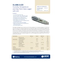 FilesThruTheAir EL-USB-2-LCD Temperature and RH Datalogger - Datasheet