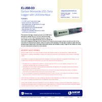FilesThruTheAir EL-USB-CO Carbon Monoxide Datalogger - Datasheet