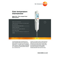 Testo 106 Thermometer - Datasheet