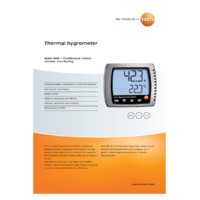 Testo 608-H1 Temperature & Humidity Monitor - Datasheet