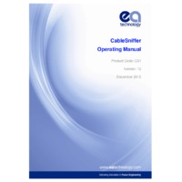 EA Technology CS1 CableSniffer - User Manual