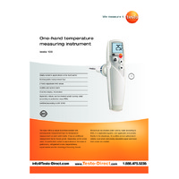 Testo 105 Thermometer - Datasheet