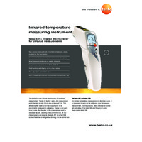 Testo 831 Infrared Thermometer - Datasheet