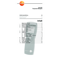 Testo 922 Dual Channel Digital Thermometer - User Manual
