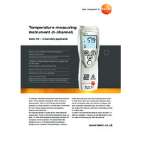 Testo 112 Precision Food Thermometer - Datasheet