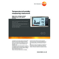 Testo 623 Temperature & Humidity Monitor - Datasheet