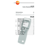 Testo 625 Thermohygrometer - User Manual