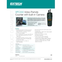 Extech VPC300 Particle Counter - Datasheet