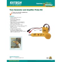 Extech 40180 Tone Generator and Amplifier Probe Kit - Datasheet