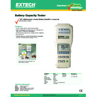Extech BT100 Battery Tester - Datasheet