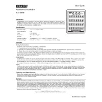 Extech 380400 Resistance Decade Box - User Manual