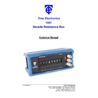 Time Electronics 1051 Resistance Decade Box - User Manual