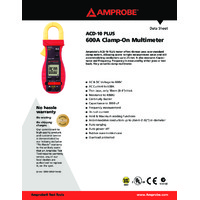 Amprobe ACD-10 PLUS Clamp Multimeter 600A - Datasheet