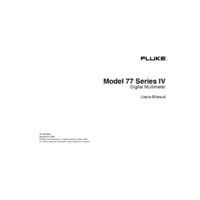 Fluke 77 IV Digital Multimeter - User Manual