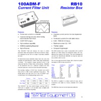 T & R RB10 Resistor Box - Datasheet