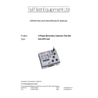 T & R 50A-3Ph mk2 Secondary Current Injector - User Manual