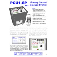 T & R PCU1-SP Primary Current Injector - Datasheet