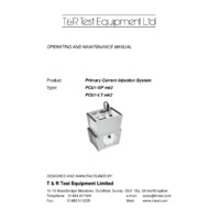 T & R PCU1-SP Primary Current Injector - User Manual