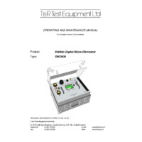 T & R DMO600 DC Digital Micro-Ohmmeter - User Manual