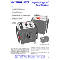 T & R Dual Unit HV Test Trolley - Datasheet