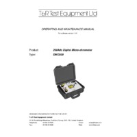 T & R DMO200 Digital Micro-Ohmmeter - User Manual