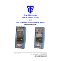 Time Electronics 1007 DC Millivolt Potentiometer & Calibrator - User Manual