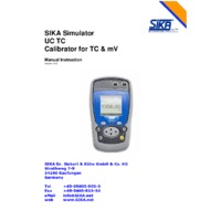 Sika UC TC Pocket Thermocouple Calibrator - User Manual