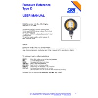 Sika Type D-Ex Digital Pressure Gauge - User Manual