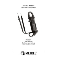 Metrel MD9210 Mini Clamp Meter - User Manual