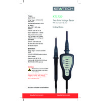 Kewtech KT1720 Dual Pole Voltage Tester - User Manual