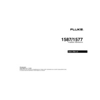 Fluke 1587 Insulation Multimeter - User Manual