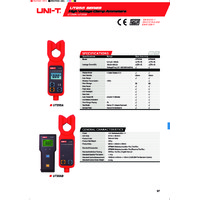 UNI-T UT255B High Voltage Clamp Ammeter - Datasheet