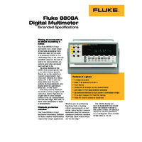 Fluke 8808A Digital Multimeter - Extended Specifications