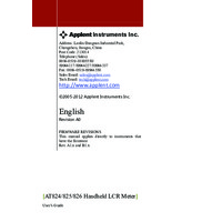 Applent AT824, AT825 and AT826 - User Manual