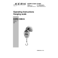 Kern HDB-N Hanging Scales - Operating Instructions