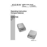 Kern FOB Stainless Steel Scales - User Manual