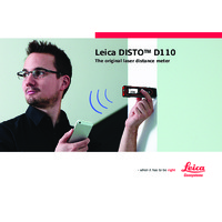 Leica Disto D110 Laser Distance Meter - User Manual
