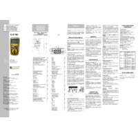 Chauvin Arnoux CA703 Pocket Digital Multimeter - User Manual