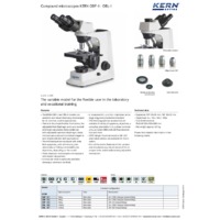 Kern OBL Compound Microscopes - Datasheet
