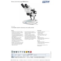 Kern OZL-44 Stereo Zoom Microscope - Datasheet