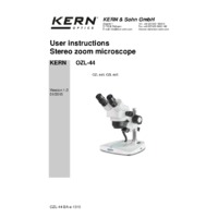 Kern OZL-44 Stereo Zoom Microscope - User Manual