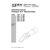 Kern ORA-B Analogue Sugar Brix Refractometer - User Manual