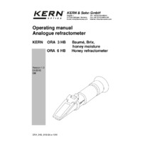 Kern ORA-H Analogue Beekeeping Refractometer - User Manual