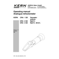 Kern ORA-S Analogue Salinity Refractometer - User Manual