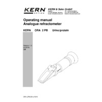Kern ORA-P Analogue Urine Refractometer - User Manual